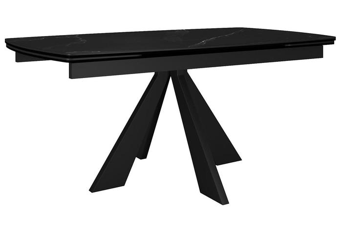Стол DikLine SKU140 Керамика Черный мрамор/подстолье черное/опоры черные