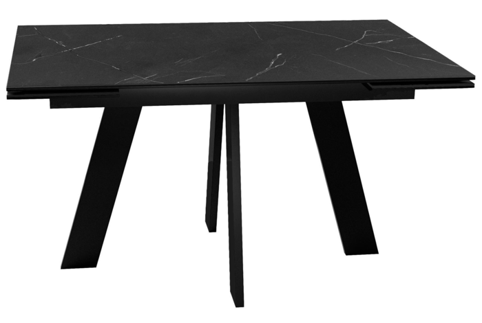 Стол DikLine SKM140 Керамика Черный мрамор/подстолье черное/опоры черные (2 уп.)